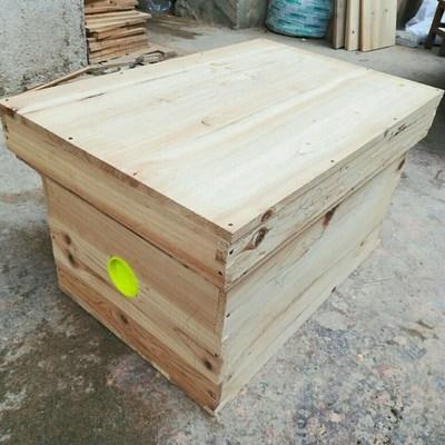 蜜蜂箱全烘干杉木板12厘米厚板中蜂箱侧板有透气孔土蜂箱大盖箱