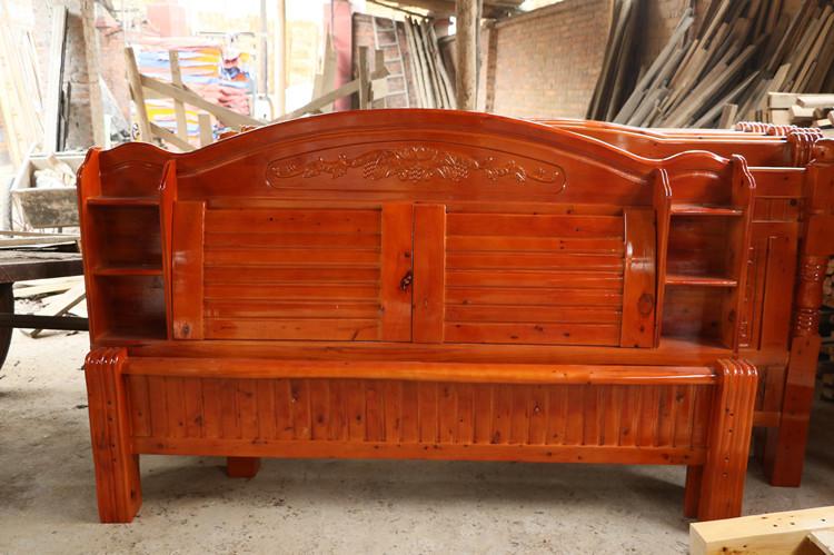 实木家具香柏木床双人大床中式精品纯然木业厂家销售现货批发-木材